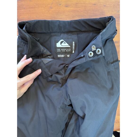 Quiksilver Snow Pants Youth 12 Black Waterproof Dryflight Ski Snowboard Pants - Picture 4 of 11